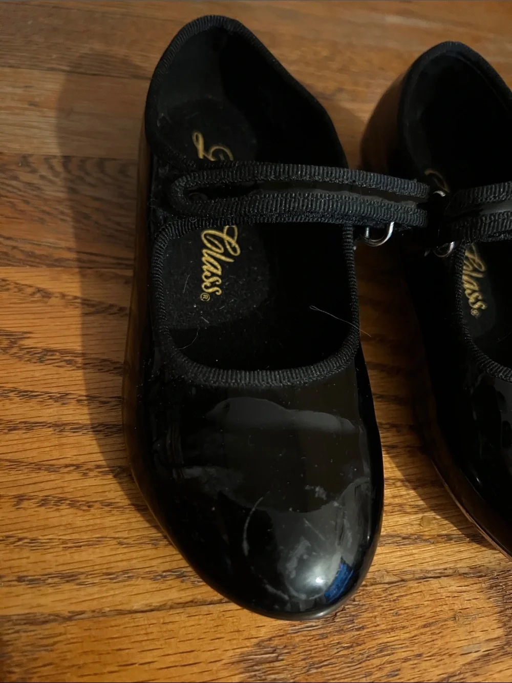 Dance Class Tap & Ballet Shoe Set Kids Size 11.5 Black Patent Pink Slippers